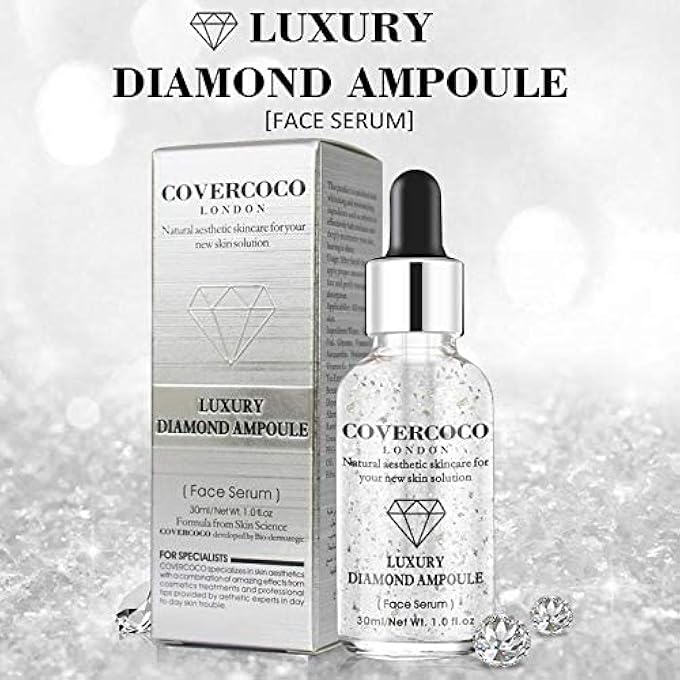 Covercoco LONDON LUXURY DIAMOND AMPOULE FACIAL SERUM ANTI ACNE MOISTURIZER WHITENING ANTI AGING INTENSIVE FACE LIFTING FIRMING BRITENING ANTI WRINKLE NATURAL AESTHETIC SKIN CARE SOLUTION - Image 4